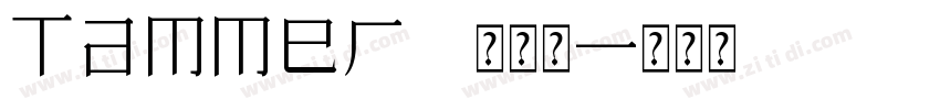 Tammer 常规体字体转换